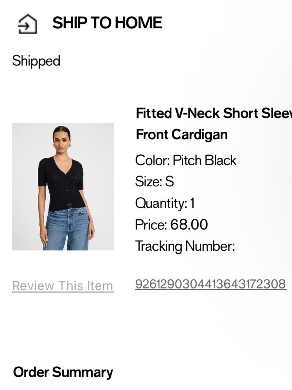 Express Black Short Sleeve V-Neck Button Cardigan